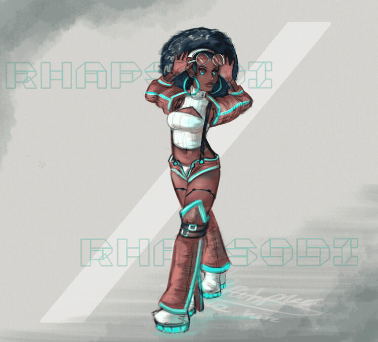 oc rhapsodi yes she has shot guns hands